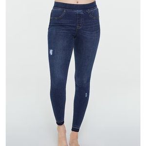 SPANX Medium Wash Distressed Skinny Jeans